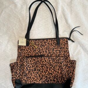 Fossil Leopard Print Tote Bag NWT